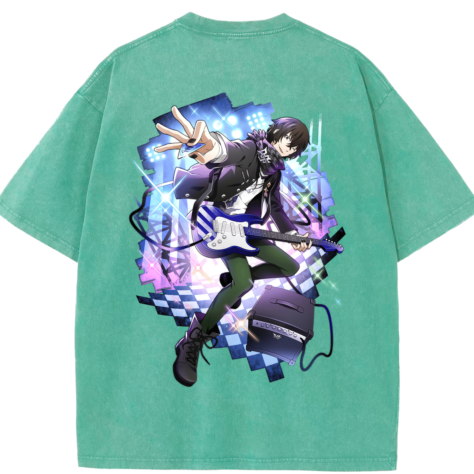 （画像用） 文豪ストレイドッグス Bungo Stray Dogs 綿100% ヴィンテージ風 半袖Tシャツ（背面プリント）